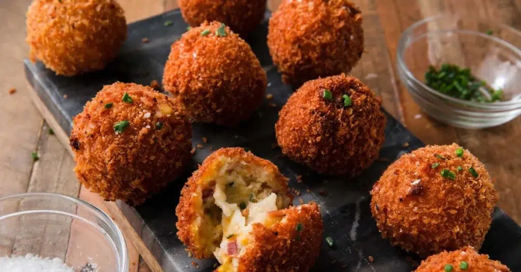 The Milky Lane Loaded Mash Potato Balls are a delicious and decadent dish that is perfect for any occasion.