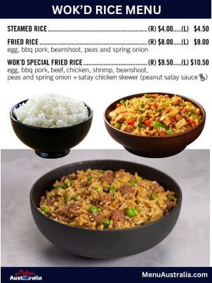 Wokd Rice Menu Australia Price