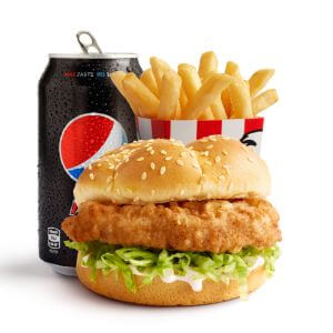 KFC Original Recipe Burger Combo Menu
