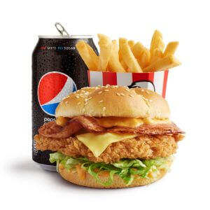 KFC Zinger Bacon & Cheese Burger Combo