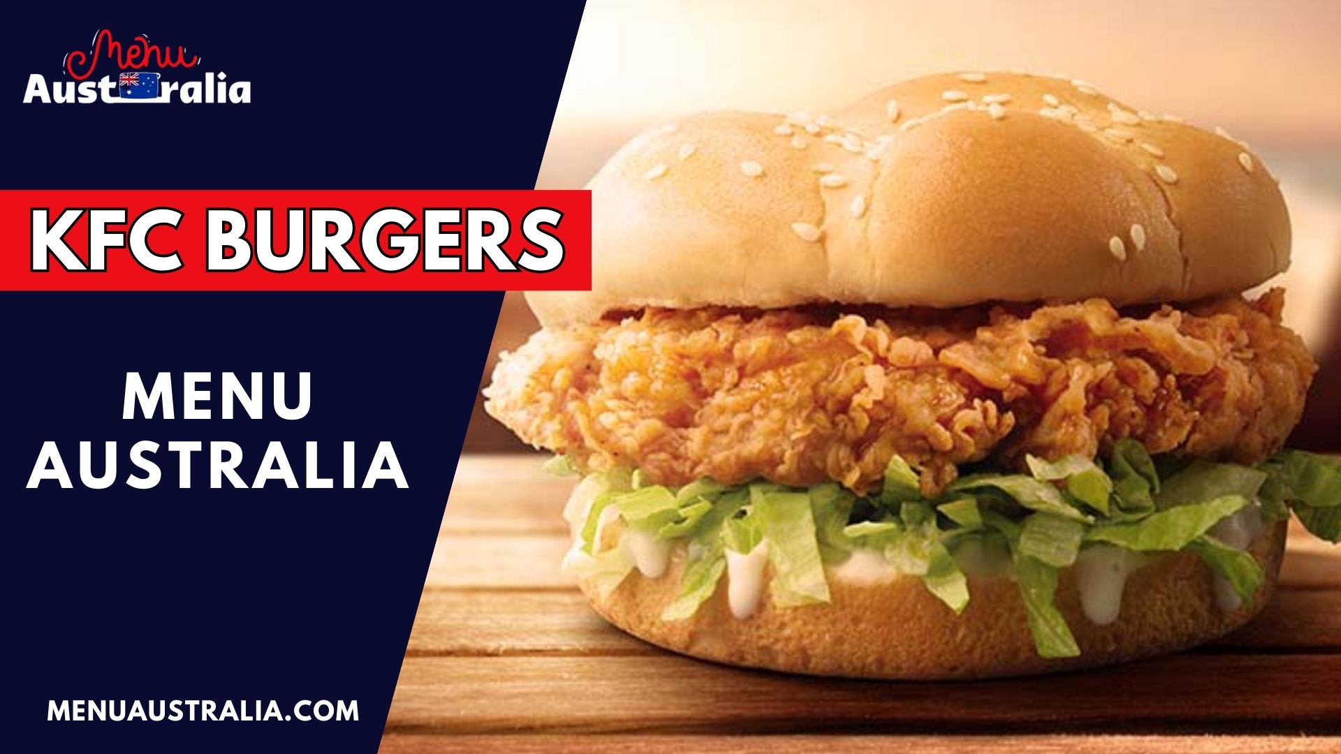 KFC Burgers Menu Australia