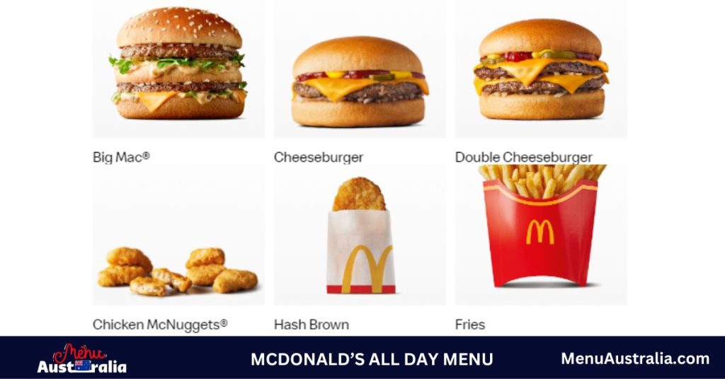McDonald's All Day Menu Australia