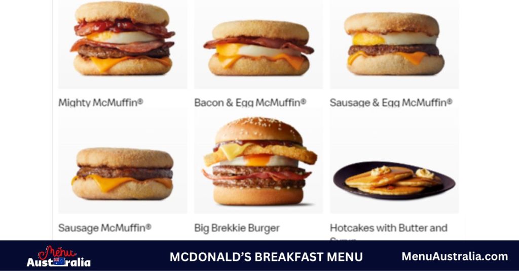 McDonald's Breakfast Menu Australia