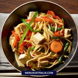 Tofu and Vegetables Chow Mein Menu Australia