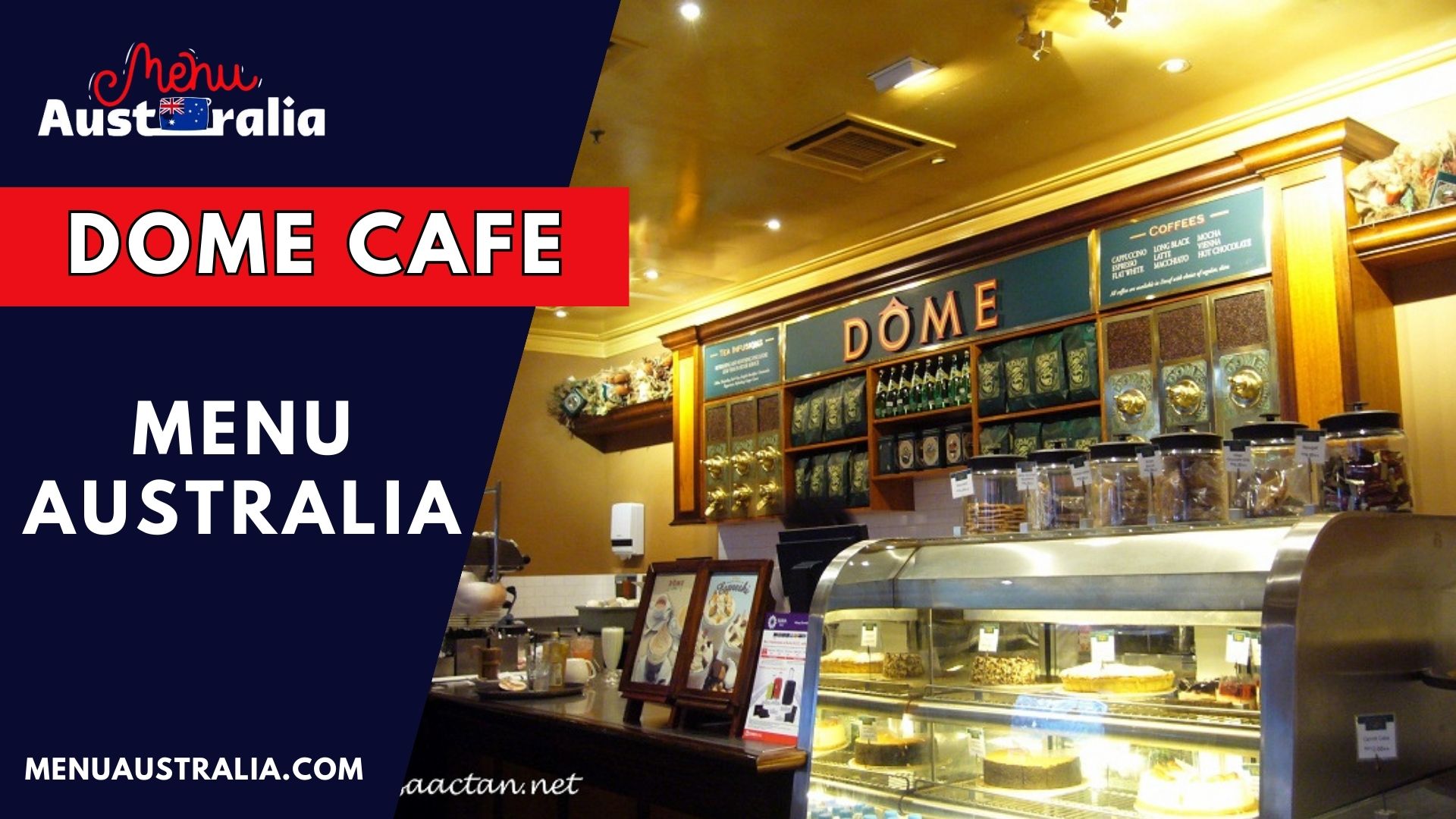 Showcasing Dome cafe indoor view including menu items