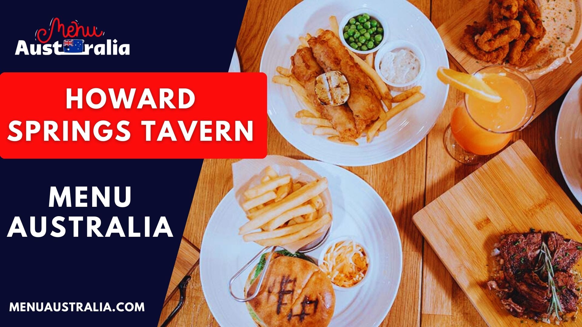 Howard Springs Tavern Menu Australia